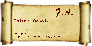 Faludi Arnold névjegykártya